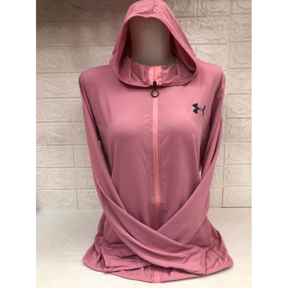 JAKET HOODIE ZIPPER JAKET OLAHRAGA WANITA DRYFIT POLIESTER IMPORT