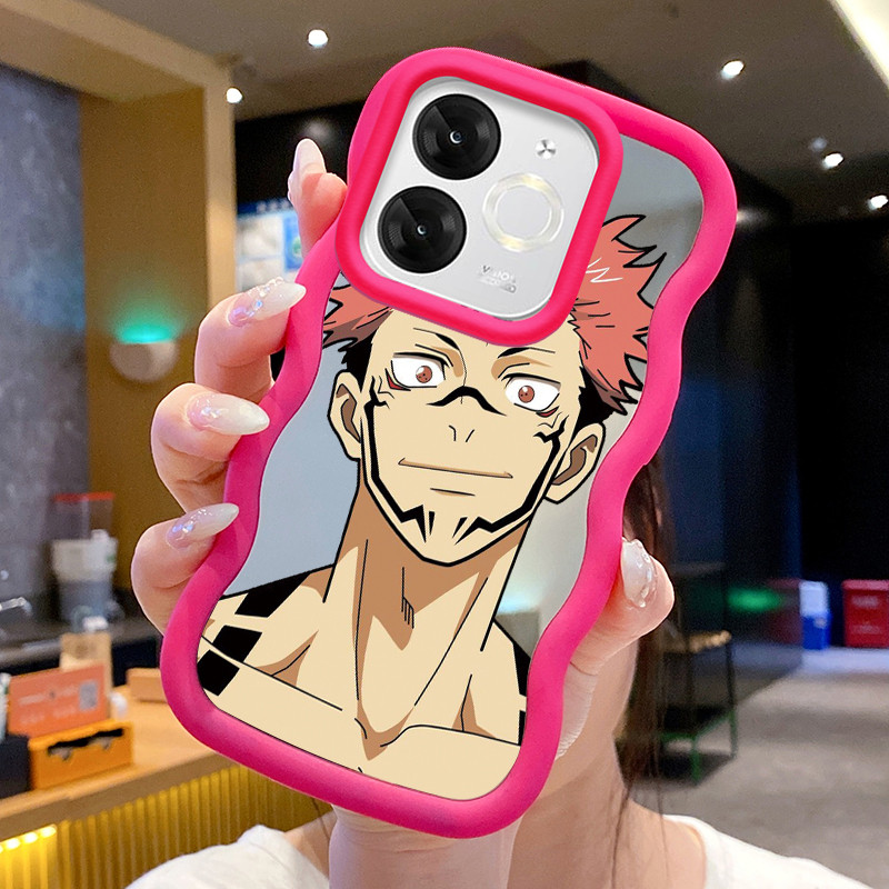 Casing Untuk ITEL A80 Case Casing Pola Anime pria Kesing HP Cesing Macaron Mirror Kasing Silikon Sof