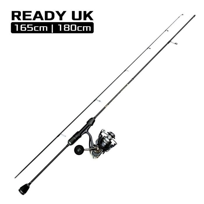 PASIFIK Paket Set Joran Pancing Ultralight High Carbon Solid Ringan 2-8 Lbs dengan Reel Spinning CNC