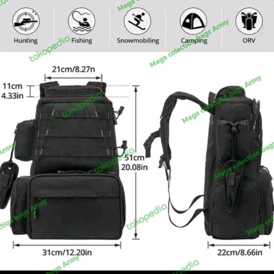 Tas penyimpanan alat pancing model Ransel tas kotak pancing mewah