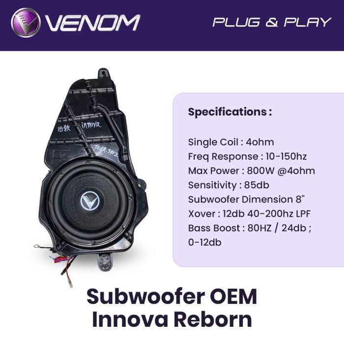 Subwoofer Aktif Venom Subwoofer Mobil Diablo Innova Reborn OEM Looks Plug and Play