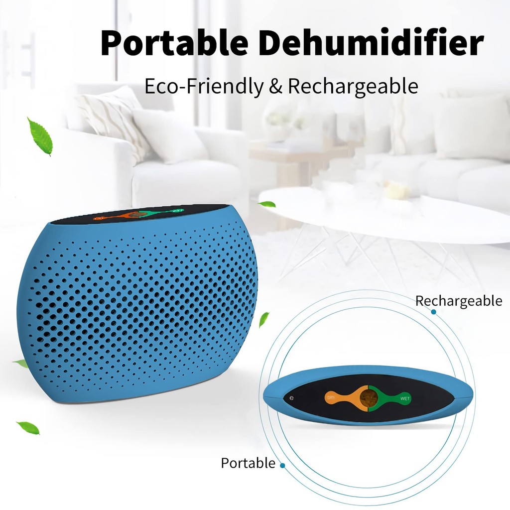 Portable Rechargeable Dehumidifier Mini Dehumidifier Cordless Renewable Air Dryer Absorbing Moisture