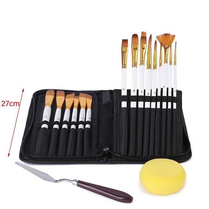 18in1 Kuas Lukis 1 Set Kuas Gambar Kuas Lukis Set Lengkap Kuas Untuk Melukis Kuas Melukis