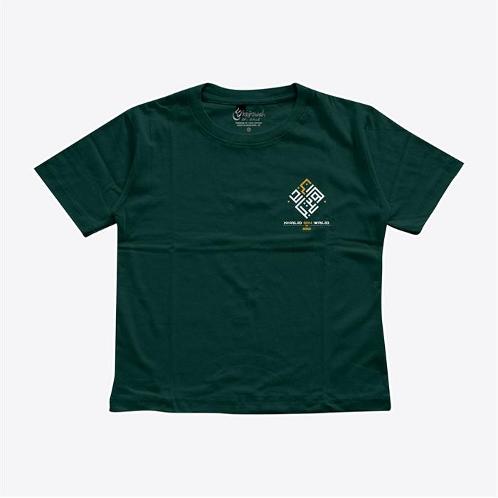 SALE Kepswah Official - Kaos Anak Khalid Bin Walid Kaligrafi - Baju Muslim Anak Islami - Kaos Dakwah