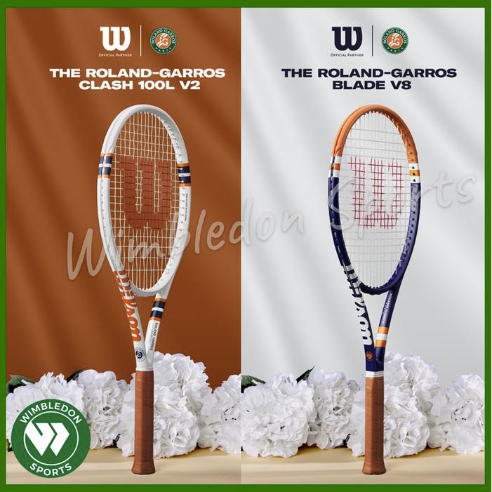 Raket Tenis Wilson Clash 100 V2 Roland Garros 2023 / Wilson Clash Rg Best Seller