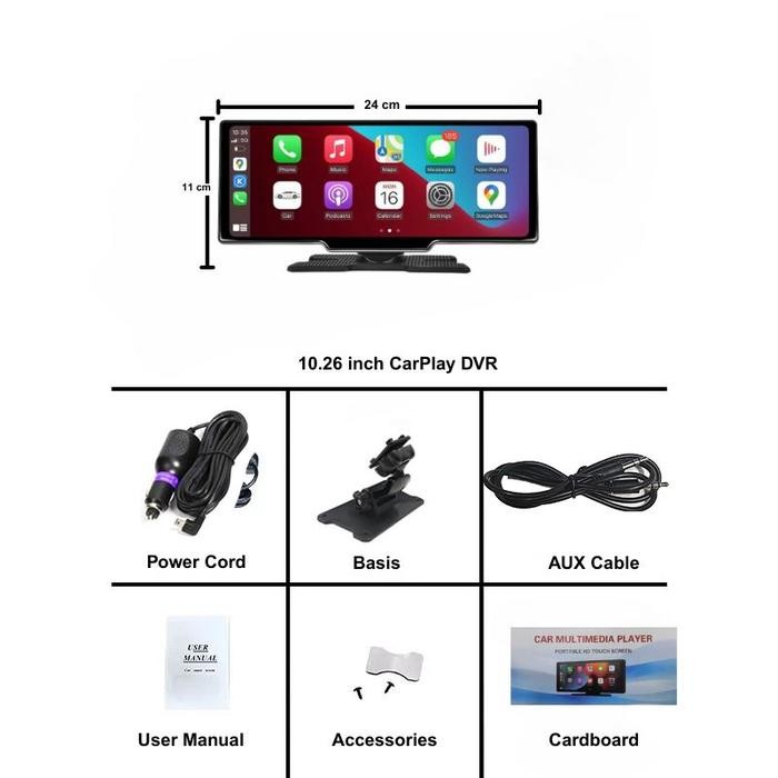 JK Space Head Unit Android IOS Auto 10in Layar Sentuh Mobil Navigasi Pemutar Video Multimedia