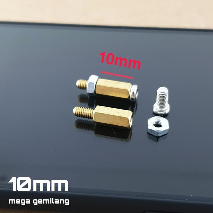 [100 set] spacer pcb kuningan / kaki tiang pcb kuningan