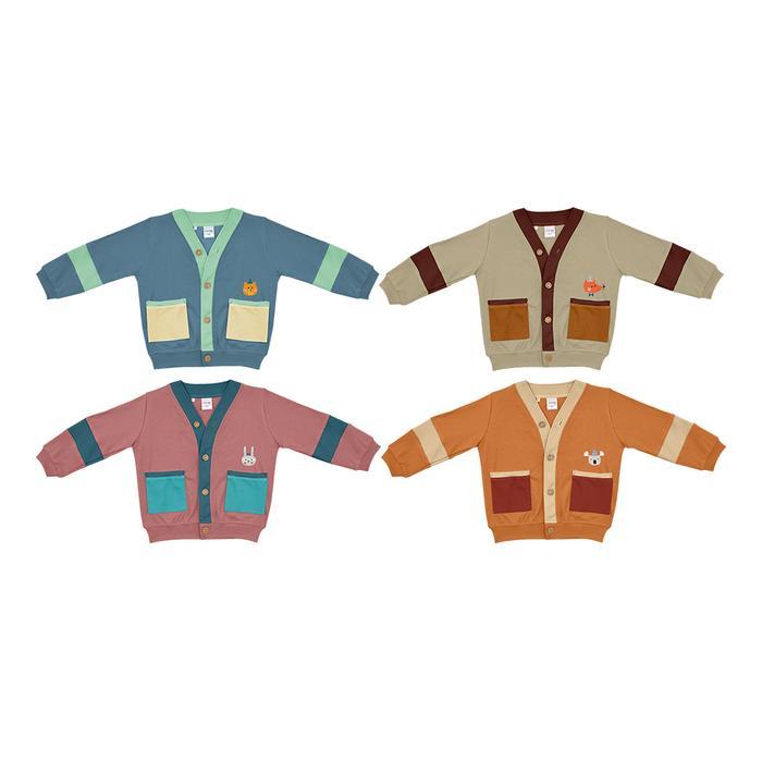 DIALOGUE BABY CARDIGAN ANAK FUN COLORBLOCK DAS7021 DAS7022 DAS7023 DAS7024 DAS7025