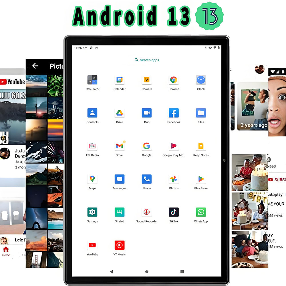 10.1 Inch Tablets Android 13 ,8GB + 256GB 4G Phone Call Smart Pc Android Tablet Android, Tablet