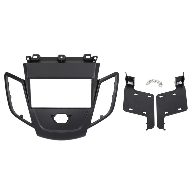 DOUBLE DIN RADIO FASCIA FOR FORD FIESTA 2008-2017 PANEL DASH MOUNT INSTALLATION TRIM KIT FACE BLACK