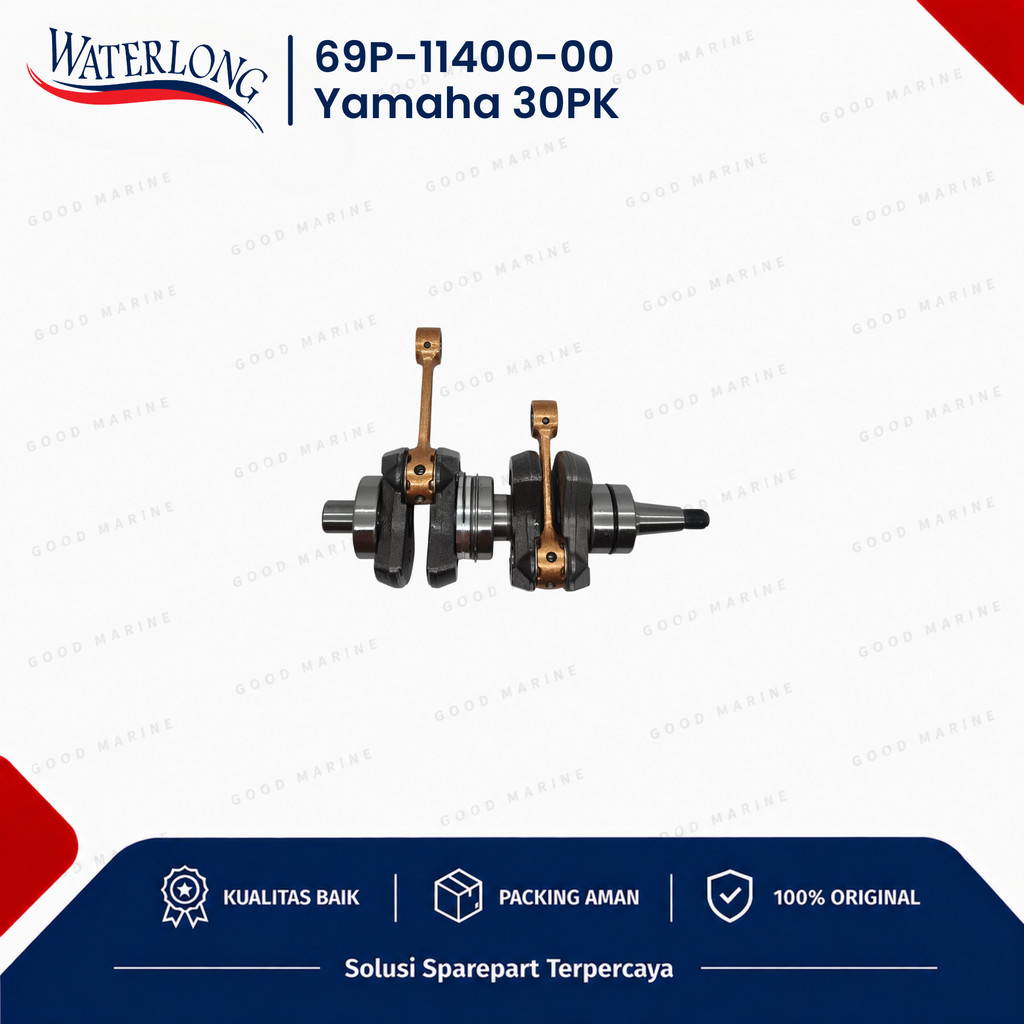 69P-11400-00 CRANKSHAFT ASSY  YAMAHA 30PK SPAREPART MESIN TEMPEL OUTBOARD WATERLONG