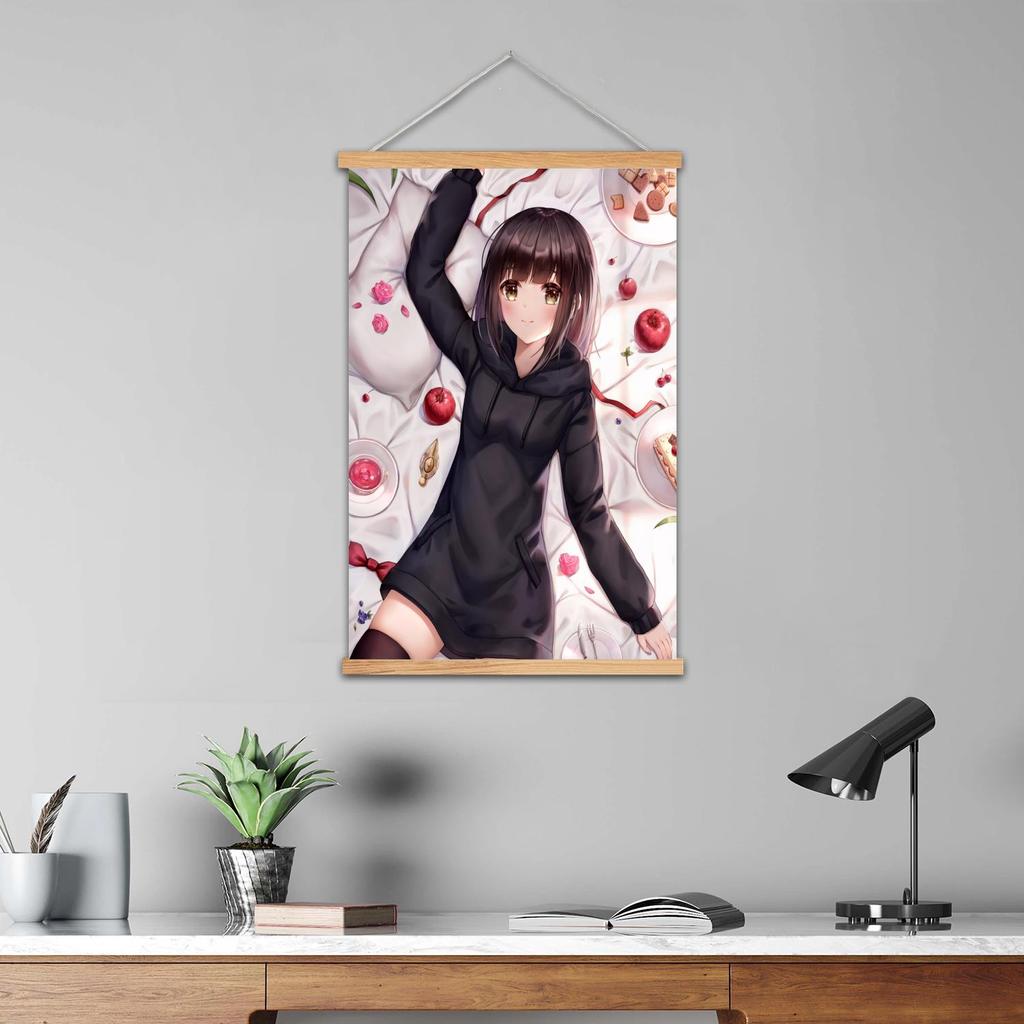 menhera chan Framed Wall Painting Canvas Art Poster and Wall Art Modern Family Bedroom Decor