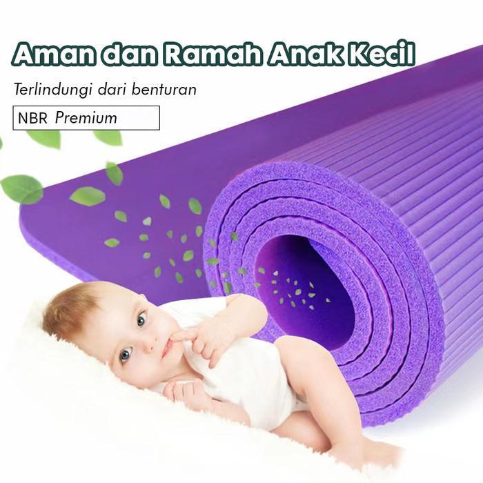 Matras Yoga Premium Anti Slip Matras Olahraga Yoga Mat Karpet Olahraga Workout 8/10Mm
