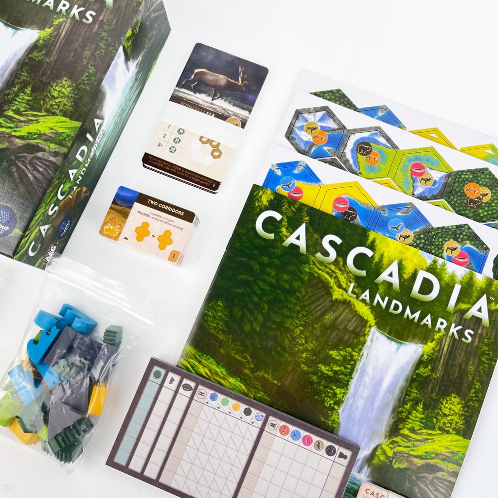 Cascadia Big Box Edition: Base Game Landmarks Expansion. SDJ 2022 Winner, Perfect Family Gift Game.