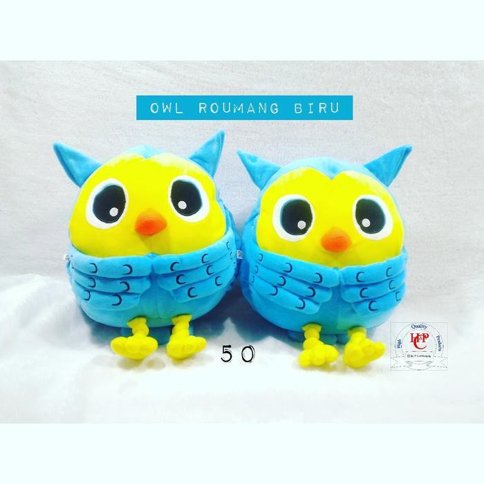 Boneka Owl Jumbo Roumang Biru