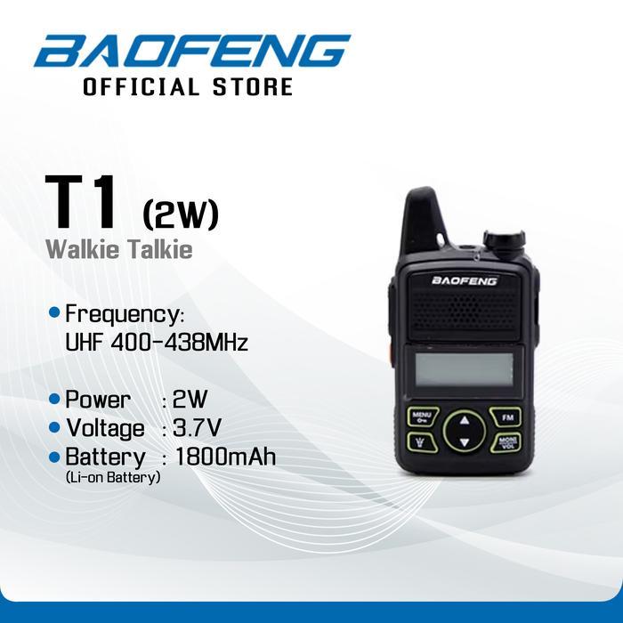 BAOFENG BF-T1 (2W) WALKIE TALKIE HT - BAOFENG INDONESIA