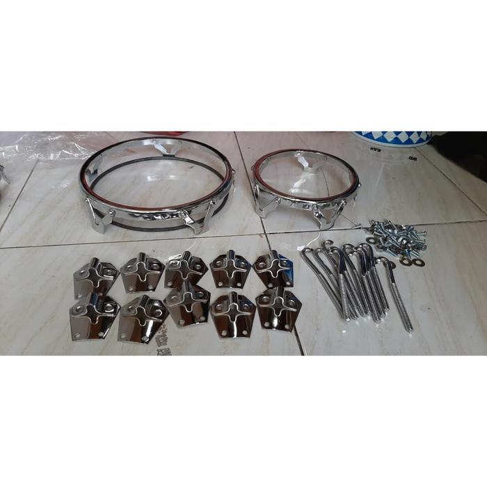 Ring ketipung ring kendang ukuran 22 krom V5 ring lebih tebel baut uk