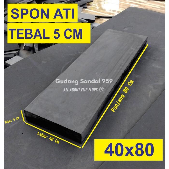 SPON ATI / BUSA ATI TEBAL 5 CM HITAM LEBAR 40 CM X PANJANG 80 CM