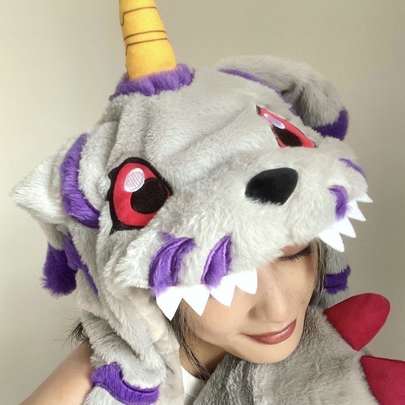 Digimon Adventure Gabumon Hat Anime Peripheral Plush Toy Cos Anime Figure Two-dimensional Cartoon
