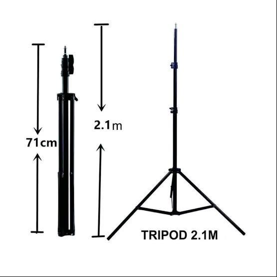 Tripod HP / Tripod 2 Meter Holder Handphone / Tripod 2.1M Tripod Ringlight Tripot Kamera Tongsis - T