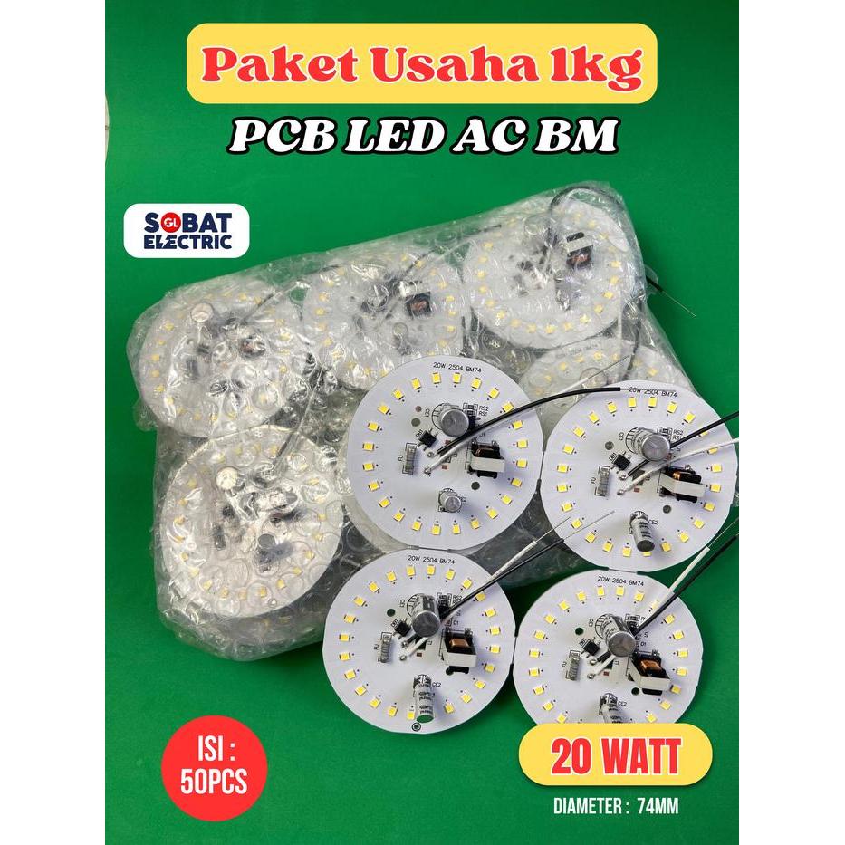 PAKET USAHA AC BM 1KG - PCB LED MATA LAMPU KODE AC BM