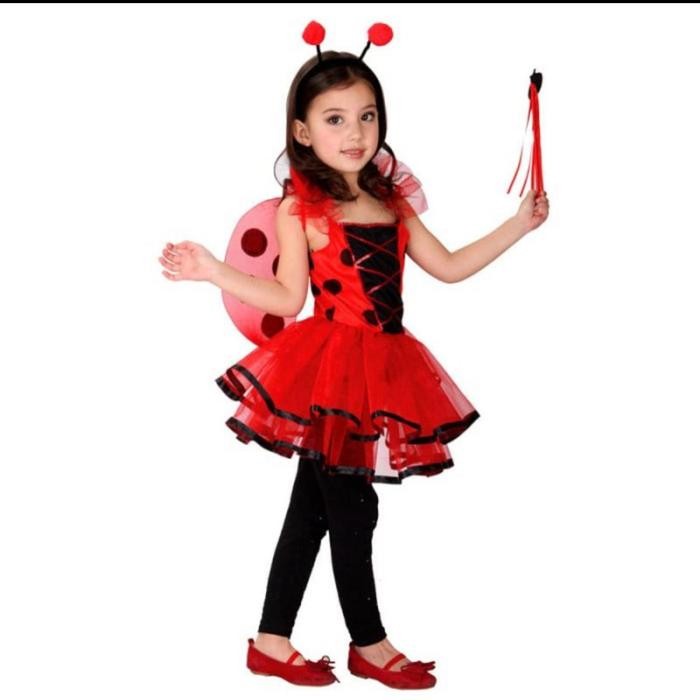 LADYBUG COSTUME ANIMAL GIRL / KOSTUM KEPIK LADYBIRD