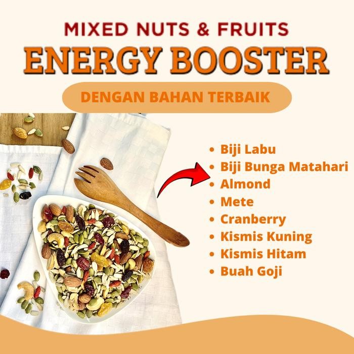 

Ros Recipe Mix Nuts & Fruits 400 gr - Trail Mix Premium - Panggang - Oven