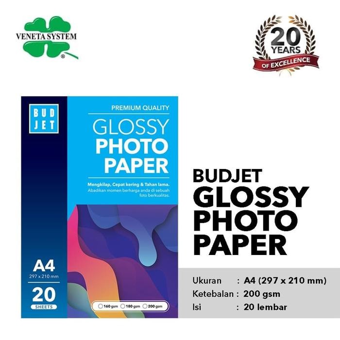 

Pilihan- Kertas Foto Photo Glossy - Budjet Glossy Photo Paper A4 200 Gsm