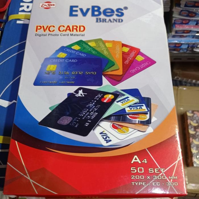 

KERTAS PVC CARD/BAHAN ID CARD A4 ISI 50 SHEET EVBES