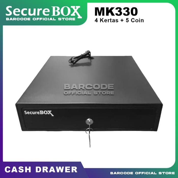 

CASH DRAWER / LACI UANG KASIR SECUREBOX MK330 ( 4 BILL + 5 COIN SLOT )