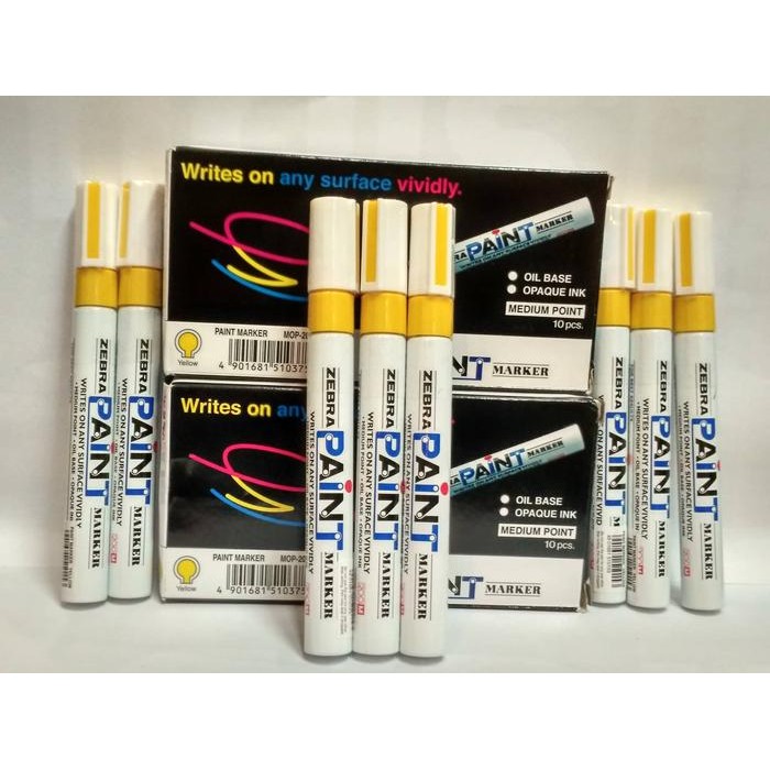 

Spidol Paint Marker Zebra Kuning - Medium Point Isi 10 Pcs Kuning