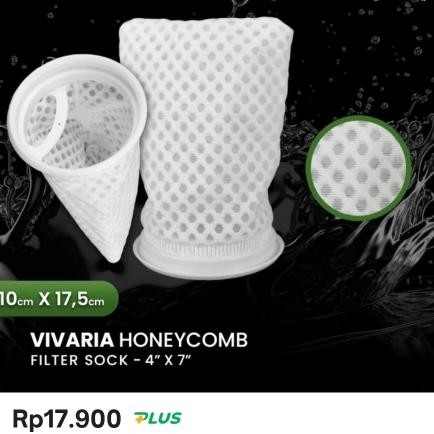 Vivaria honeycomb filter sock 4" vivara filter sock honeycomb