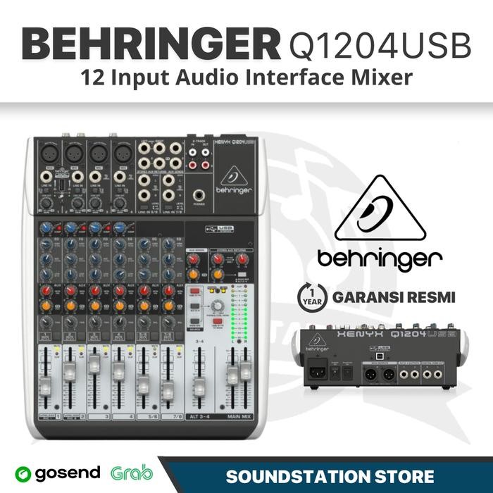 BEHRINGER XENYX Q1204USB Q1204 USB MIXER AUDIO INTERFACE ORIGINAL