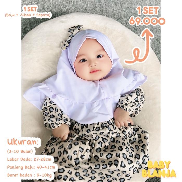 muna Gamis Bayi Perempuan 6 12 Bulan Elmira / Zahra Set