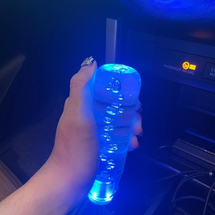 Knob Persneling Mobil LED Lampu / Knop Perseneling Mobil Bisa Nyala / Gear Shift Mobil Lampu 10CM