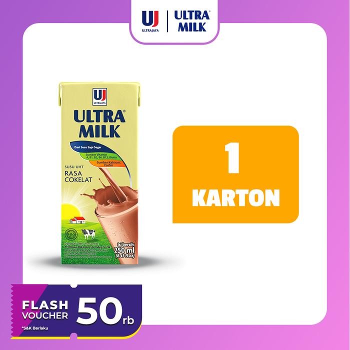 

Pilihan- Ultra Milk Susu Uht Chocolate 250Ml 1 Karton (24 Pcs)