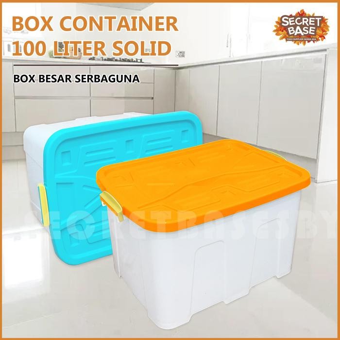 [COD] BOX CONTAINER 100 LITER + RODA - Kontainer Barang / Container mainan / Box Pakaian Penyimpanan