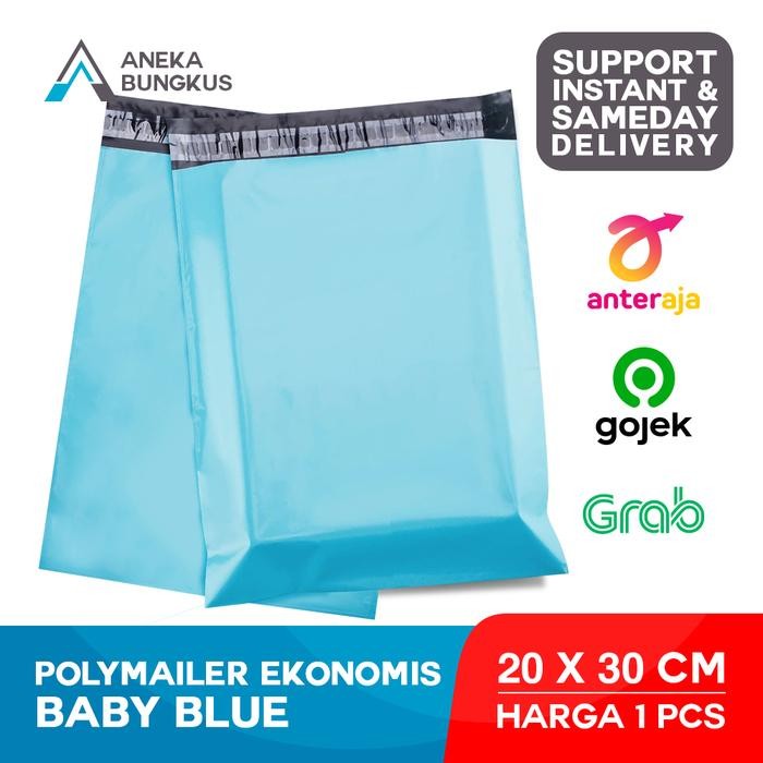 

POLYMAILER EKONOMIS BABY BLUE PLASTIK PACKING ONLINE MURAH - 20X30 KODE 90