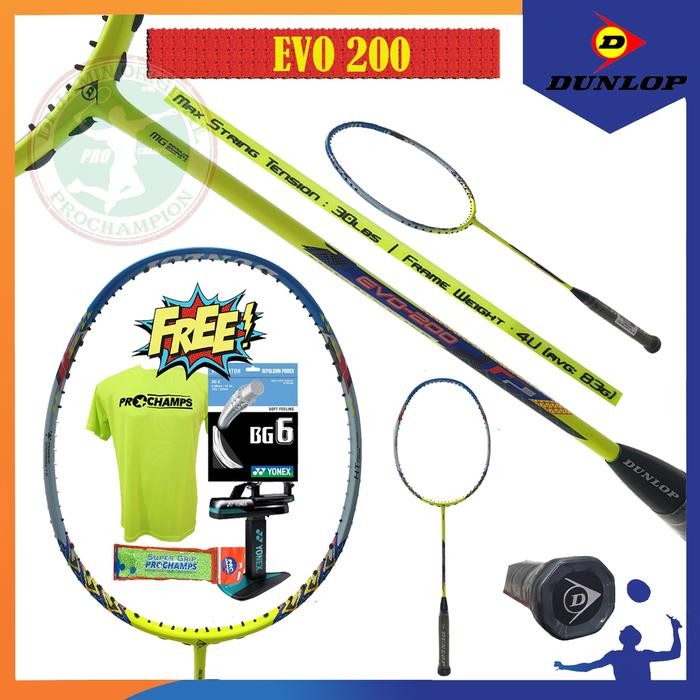 DUNLOP EVO 200 / EVO200 RAKET BADMINTON ORIGINAL