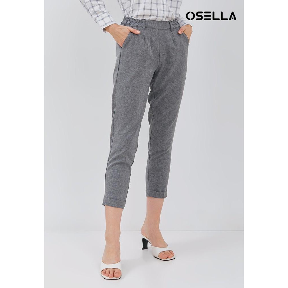 Ready Osella - Celana Capri Wanita Warna Abu 2182300241