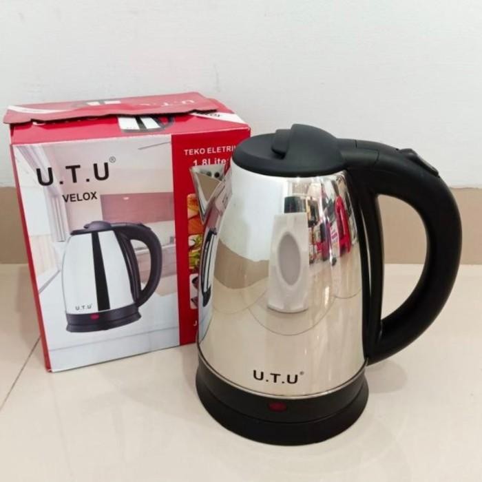 Teko / ceret listrik stainless UTU velox 1.8 liter