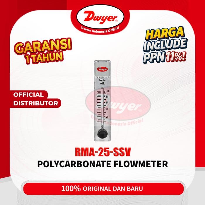 Dwyer Rma-25-Ssv Rate-Master Polycarbonate Flowmeter