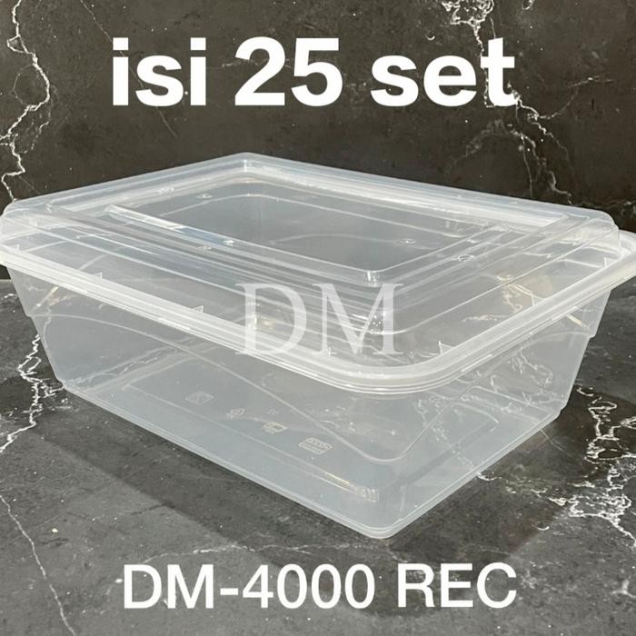 

THINWALL DM 4000 ML RECT - 4000ML RECT - KOTAK MAKAN ISI 25 Set