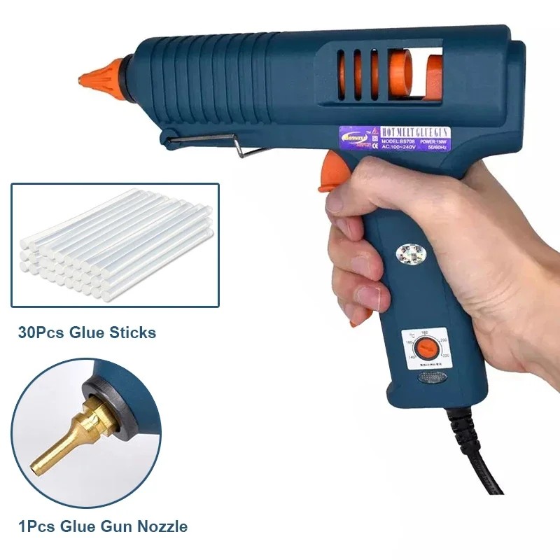 BEST SELLER 150W Electric Heating Glue Gun For 11mm Diameter Glue Stick Pure Copper Nozzle Electric 