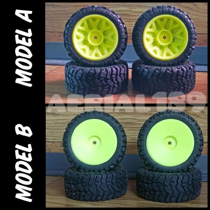 Stok Baru 1 Set Ban buggy rally offroad RC 1/16 1/14 1/12 SCT WLTOYS LC racing MJX 124017 124019