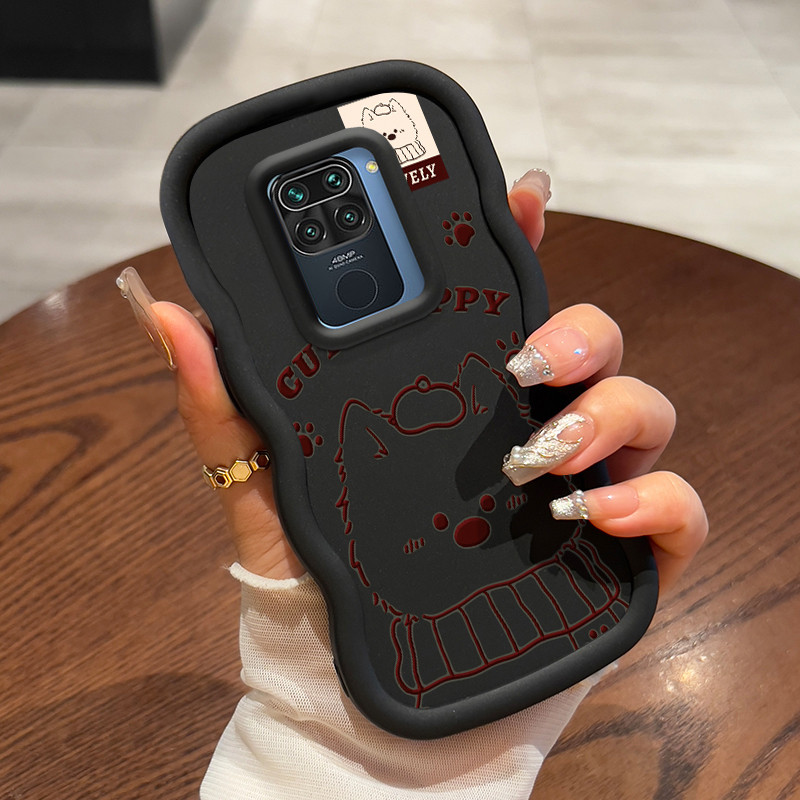 Casing HP Untuk Xiaomi Redmi Note 9 Pro Note 9s Case Anjing kecil berbulu tepi gelombang Kesing Cesi