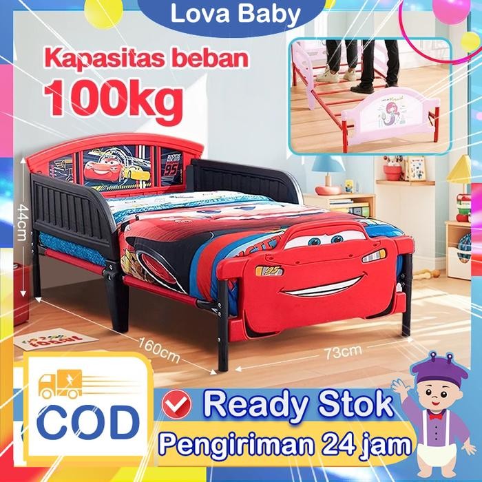 [0-14 tahun] Ranjang Dipan Tempat Tidur Bayi Box Bayi Tempat Tidur Anak Dengan Rangka Besi Kasur