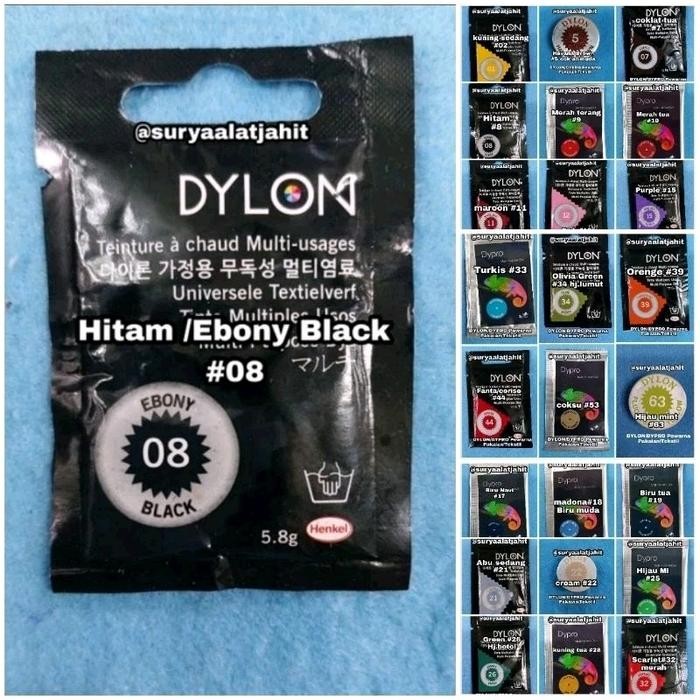 

Dylon/Dypro Pewarna Pakaian/Tekstil =Rp.24.000/1Bungkus