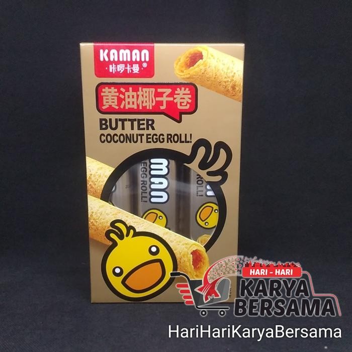 

MAKANAN RINGAN KAMAN BUTTER COCONUT EGG ROLL 140GR