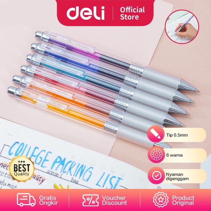 

OJ Deli Pulpen Netral Warna 6 PCS/Box A123